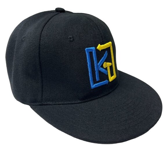 Karaoke Hat Cap Snapback Black Blue Yellow Logo Sing A Long Unisex 90s - Picture 2 of 8
